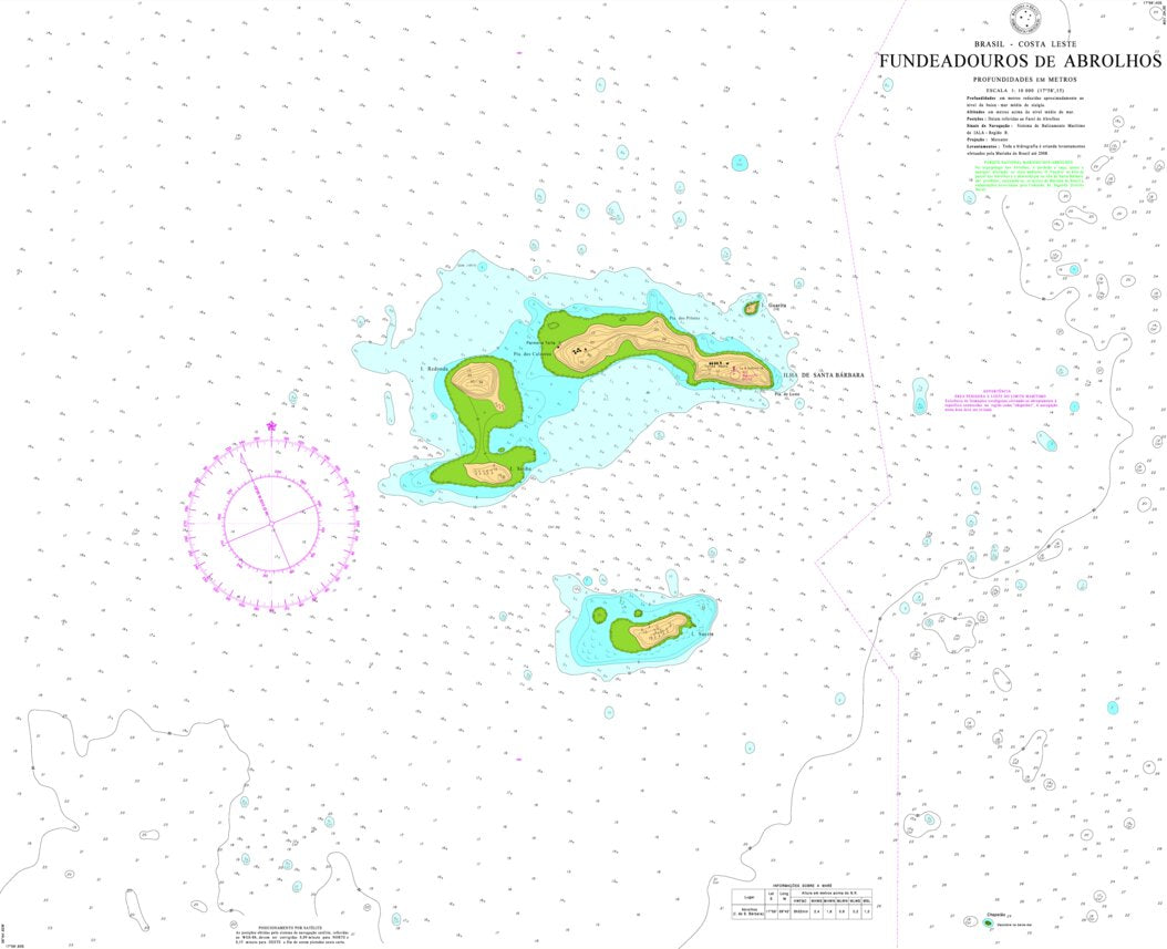 FUNDEADOUROS DE ABROLHOS (1311) Map by Centro de Hidrografia da Marinha ...