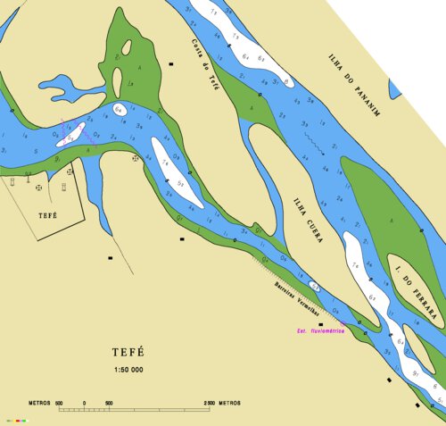 TEFÉ (HS-C1 PLANO) Map by Centro de Hidrografia da Marinha | Avenza Maps