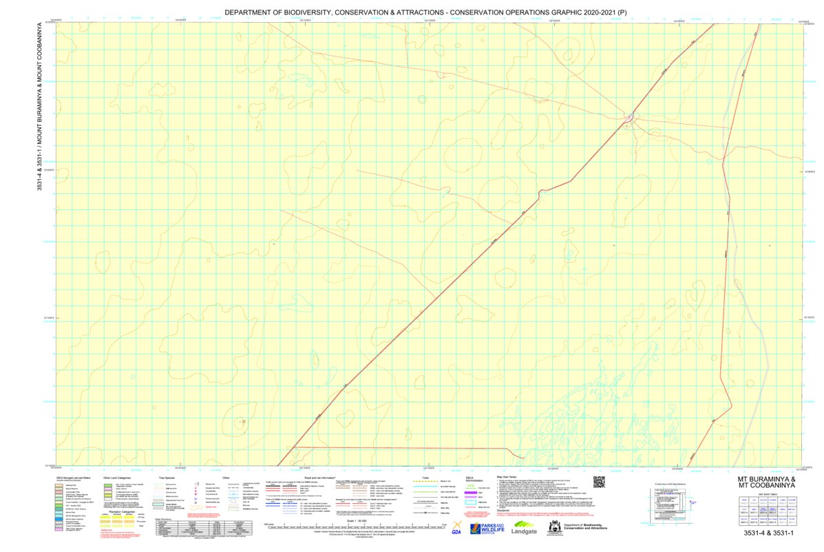 COG Series Map 3531-14: Mount Buraminya and Mount Coobaninya by Western ...