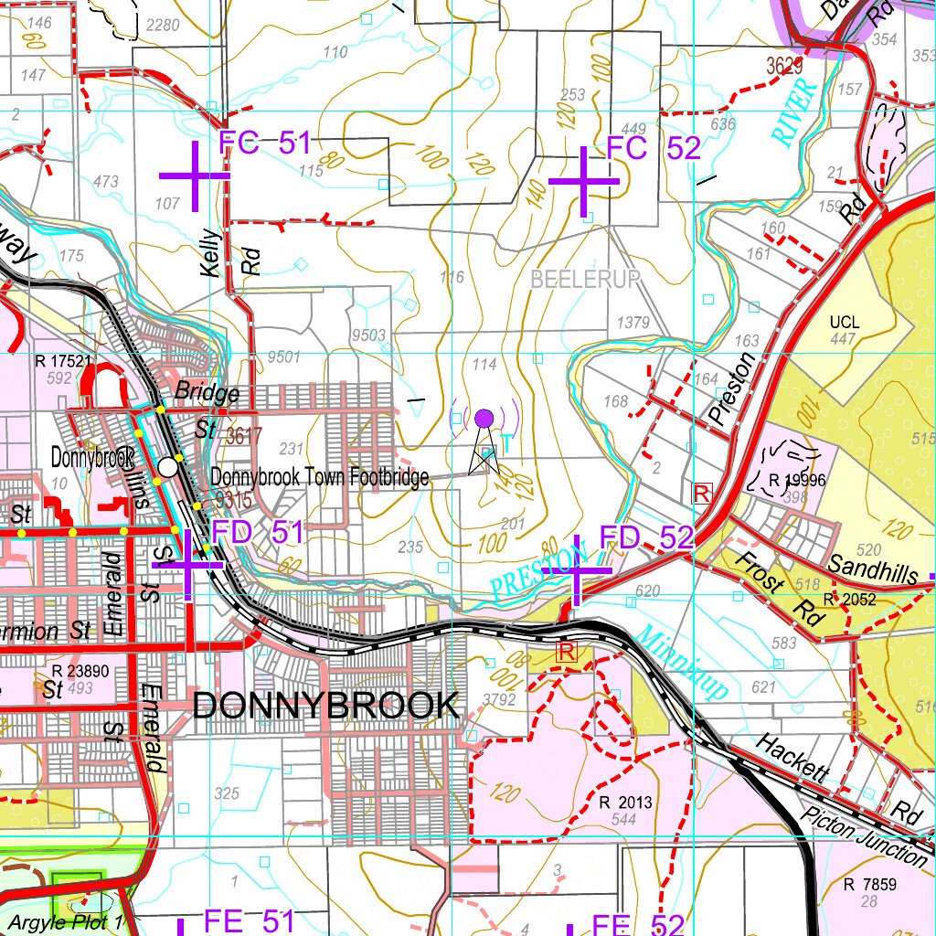 COG Series Map 2030-14: Capel and Donnybrook by Western Australia ...