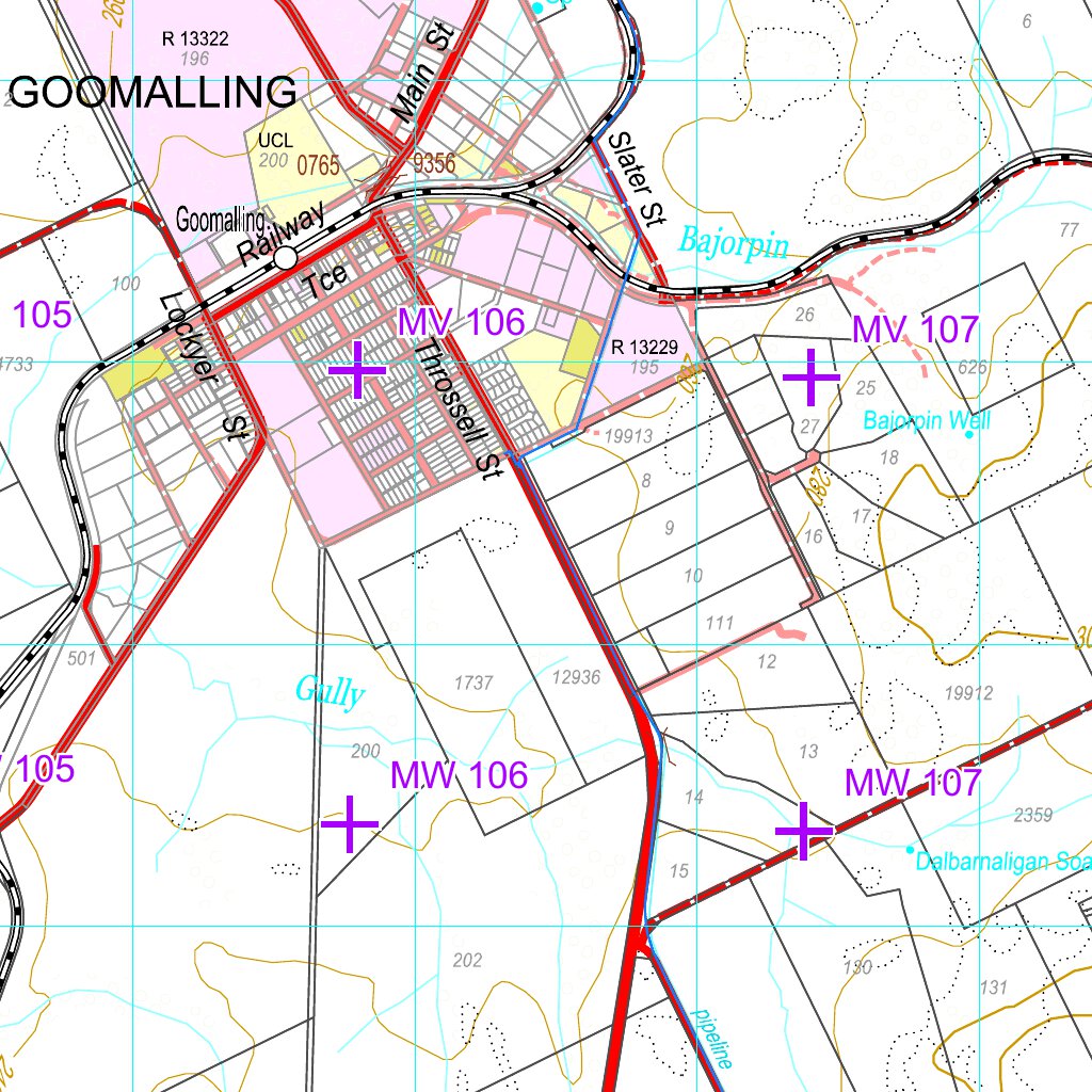 Goomalling Wa Postcode COG Series Map 2235-23: Jennacubbine and Goomalling by Western ...