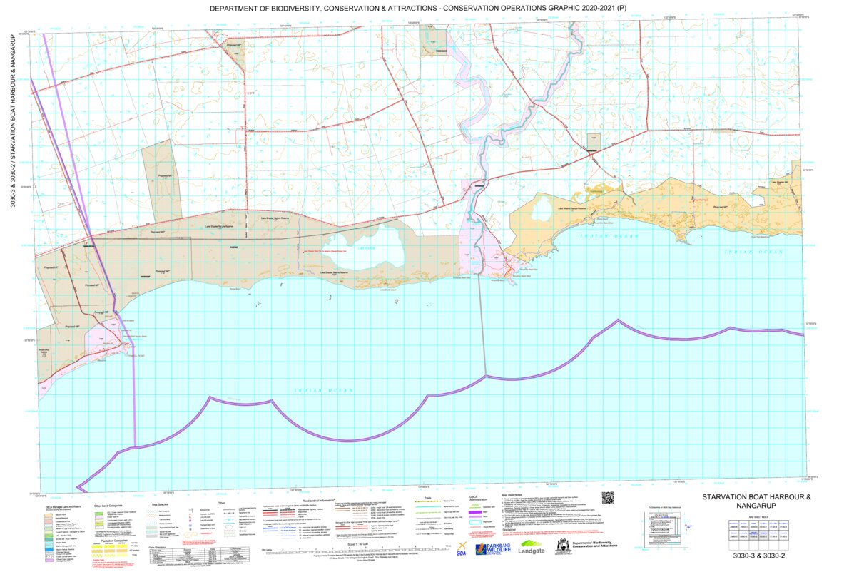 COG Series Map 3030-23: Starvation Boat Harbour and Nangarup by Western ...