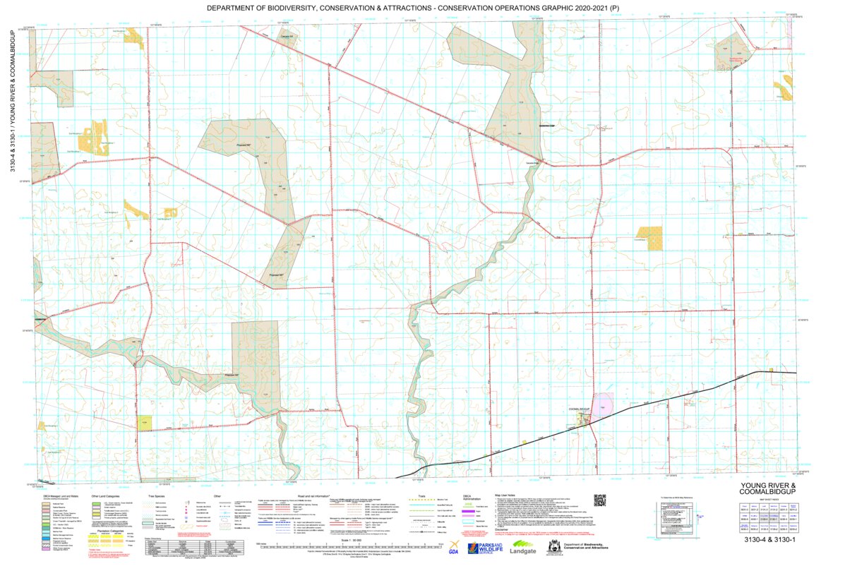 COG Series Map 3130-14: Young River and Coomalbidgup by Western ...