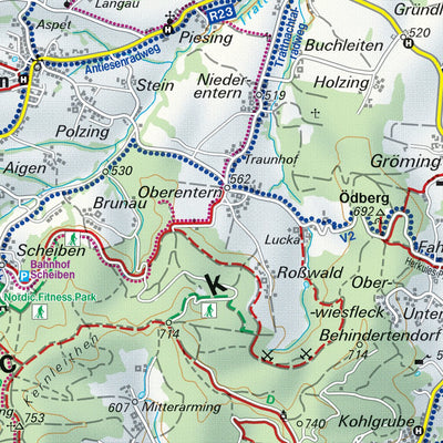 Traun Bikeway and Hiking Map West Preview 2