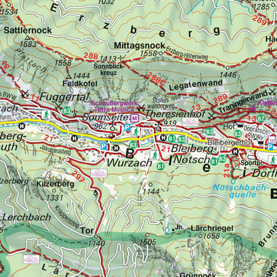 Hiking Map Faaker See - Ossiacher See West Preview 2