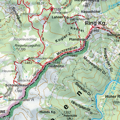 Hiking Map Eisenwurzen East Preview 3
