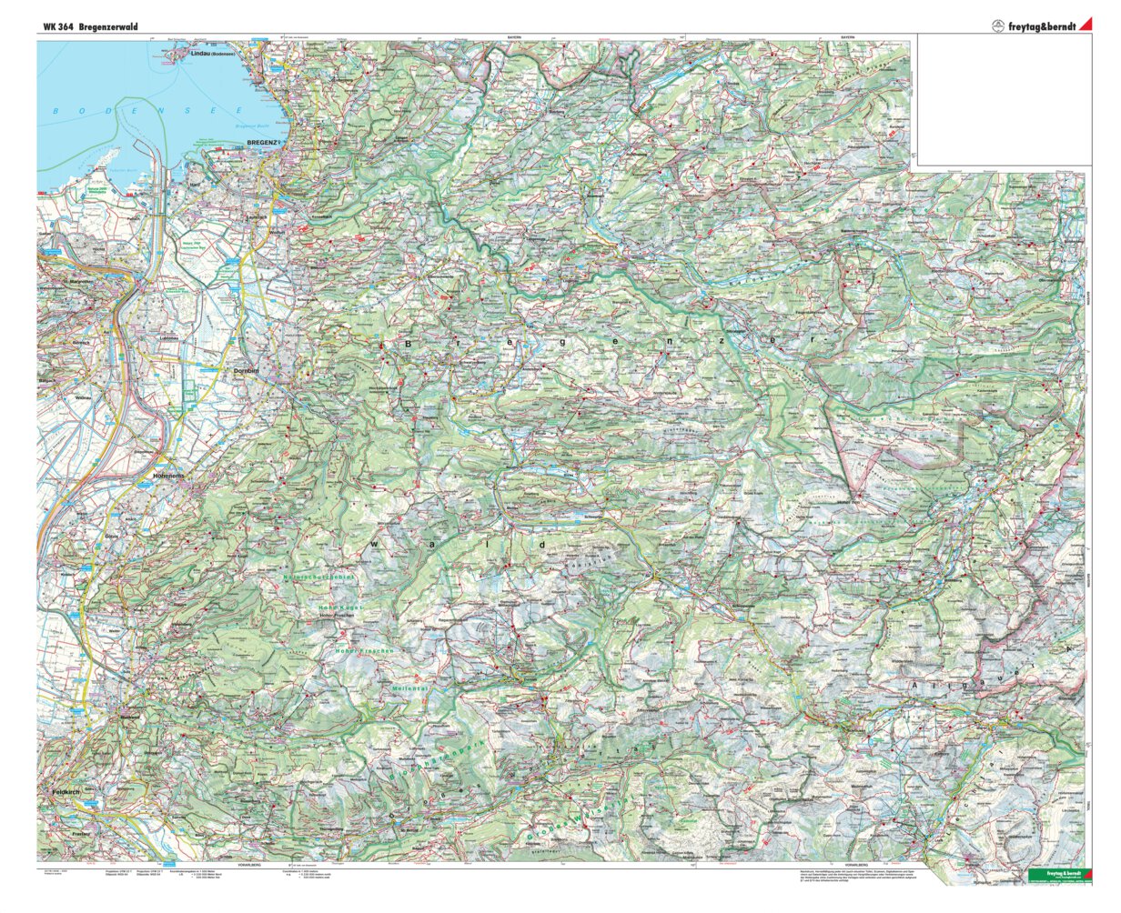 Hiking Map Bregenzerwald by Freytag-Berndt & Artaria KG
