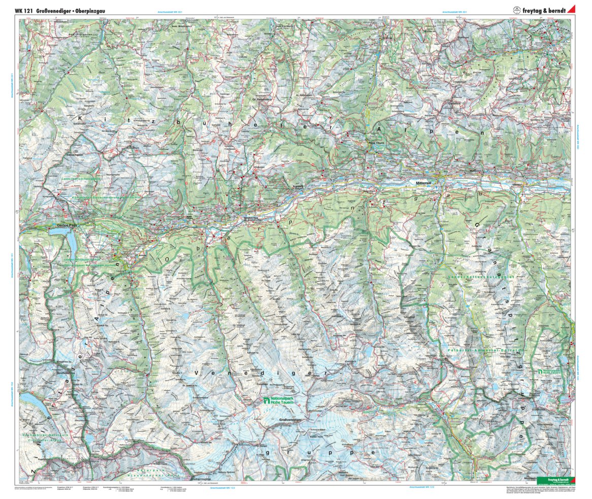 Hiking Map Oberpinzgau - Großvenediger by Freytag-Berndt & Artaria