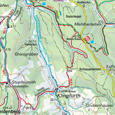 Hiking Map Thermal Region Baden - Bucklige Welt Back Side Preview 2