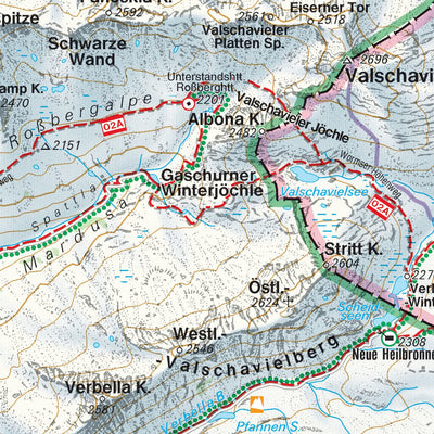 Hiking Map Montafon - Silvretta East Preview 2
