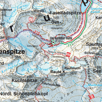 Hiking Map Montafon - Silvretta East Preview 3