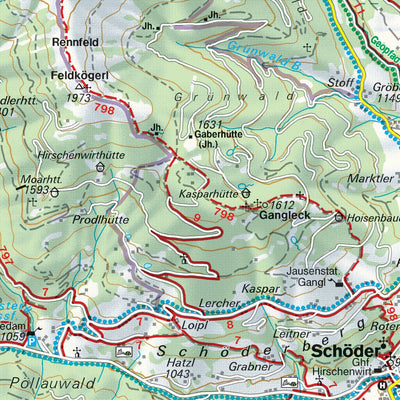 Hiking Map Zirbitzkogel - Grebenzen - Murau West Preview 3