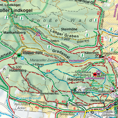 Hiking Map Thermal Region Baden - Bucklige Welt Front Side Preview 3