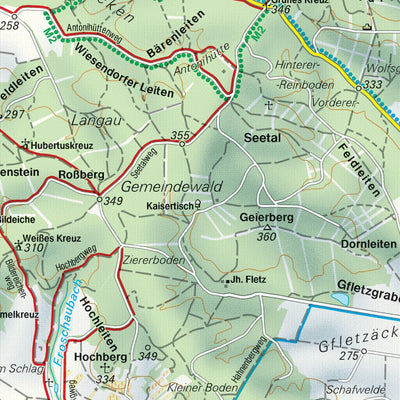 Hiking Map Western Weinviertel Back Side Preview 3