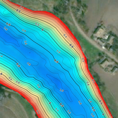 Снивода річка (с. Кривошиї, Вінницька обл., Україна). Карта глибин Preview 3