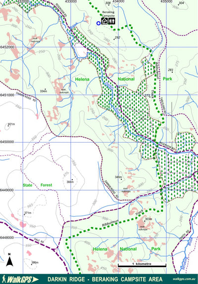 WalkGPS - Darkin Ridge-Beraking Campsite Walk Area - Darling Range Preview 1