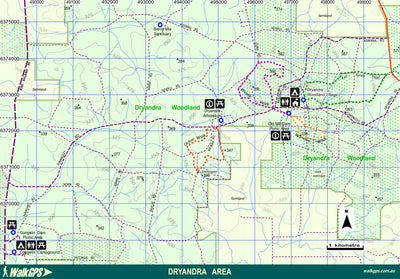WalkGPS - Dryandra Walk Area Preview 1