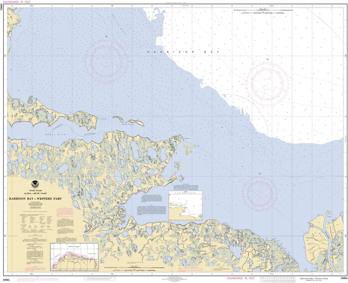 Harrison Bay Western Part Map by National Oceanographic & Atmospheric ...