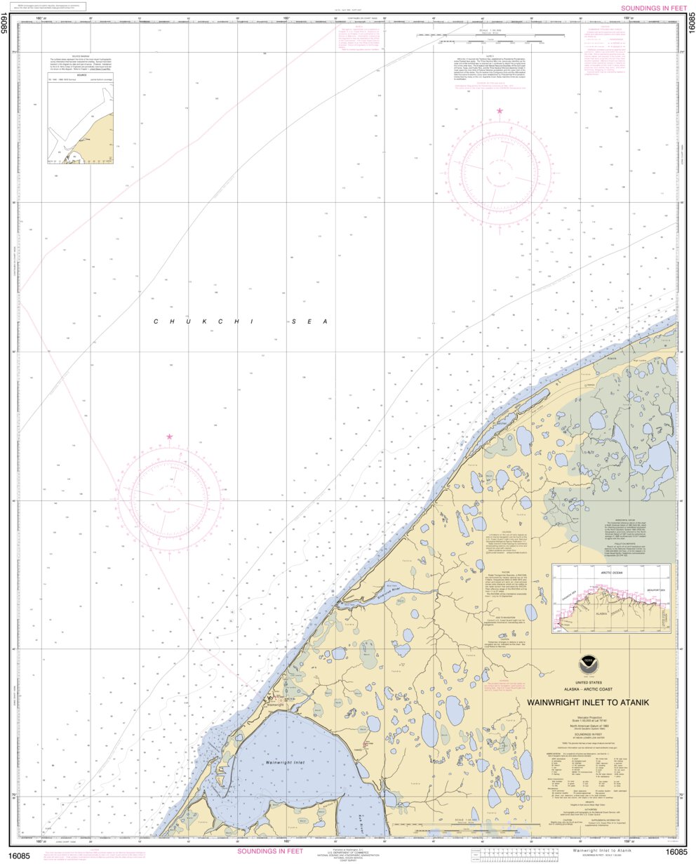 Wainwright Inlet To Atanik Map by National Oceanographic & Atmospheric ...