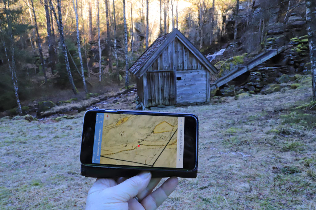 Historiska GIS-kartor map showing an old shed