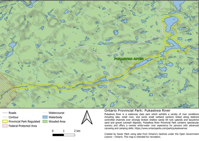 Ontario Nature Reserve: Pukaskwa River Map by Xavier Maps | Avenza Maps