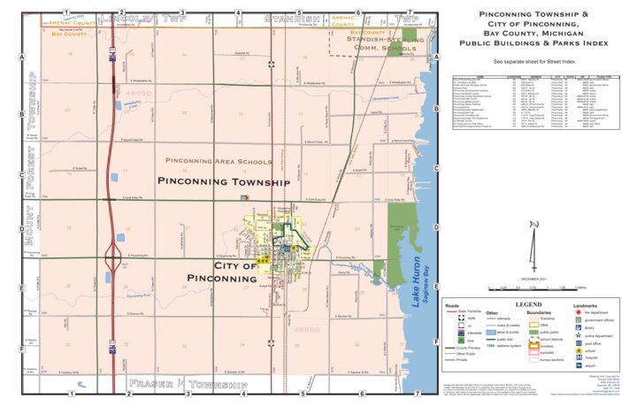 Pinconning Township, Bay County, MI Map by Donald Dale Milne | Avenza Maps