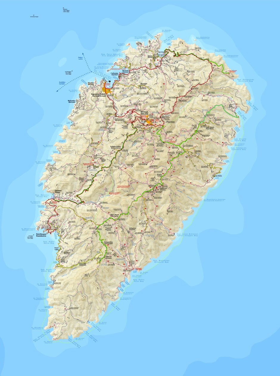 Kea, Cyclades Map by Terrain Editions | Avenza Maps