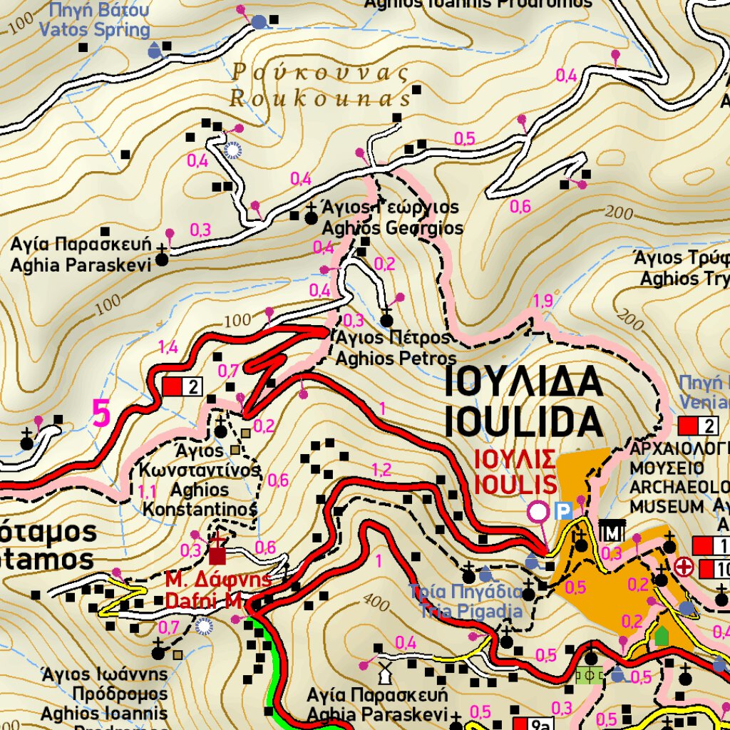 Keea Map Kea, Cyclades Map by Terrain Editions | Avenza Maps