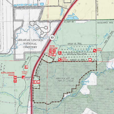 Midewin Map Midewin National Tallgrass Prairie Visitor Map by US Forest Service R9 ...