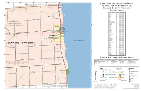 East ½ of Delaware Township and Village of Forestville, Sanilac County, Michigan Preview 1