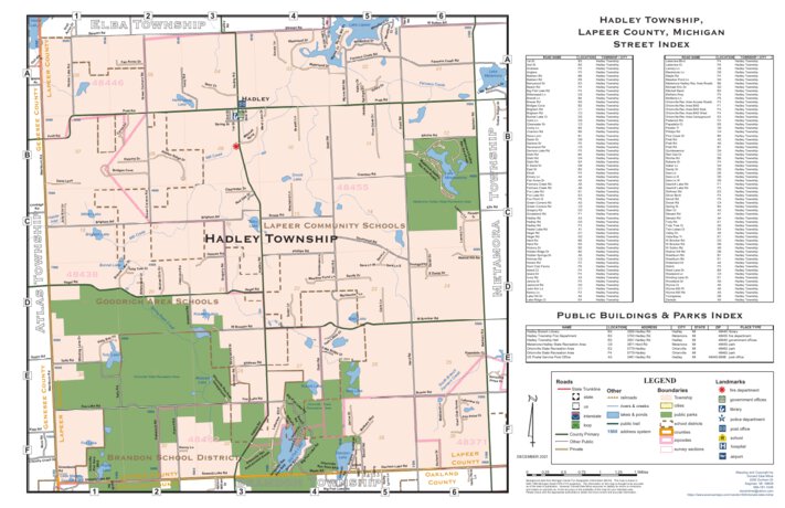 Hadley Township, Lapeer County, MI Map by Donald Dale Milne | Avenza Maps