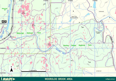 WalkGPS - Wooroloo Brook Walk Area - Darling Range Preview 1