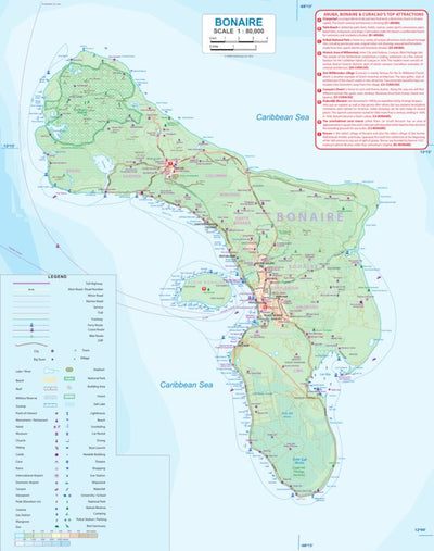 Bonaire, Caribbean 1:80,000 - ITMB Preview 1