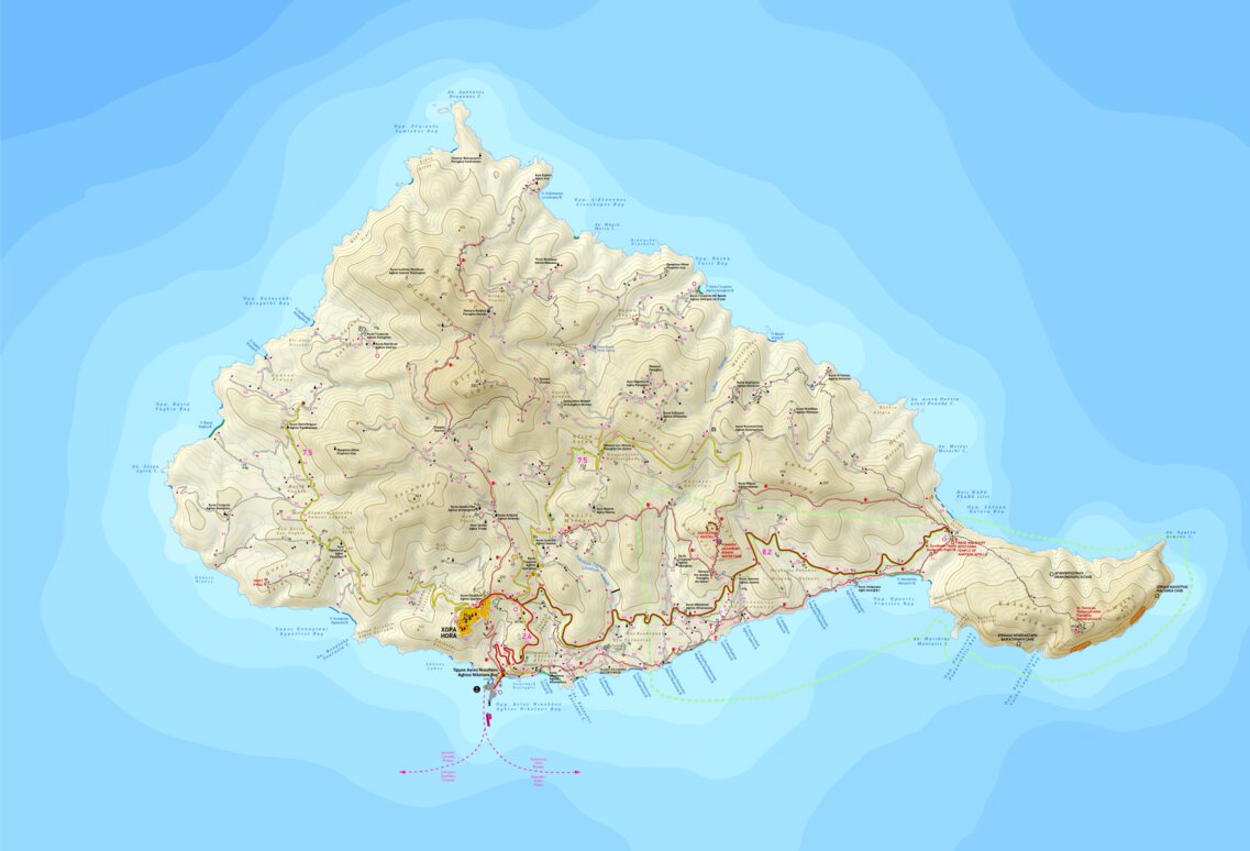 Anafi, Cyclades Map by Terrain Editions | Avenza Maps