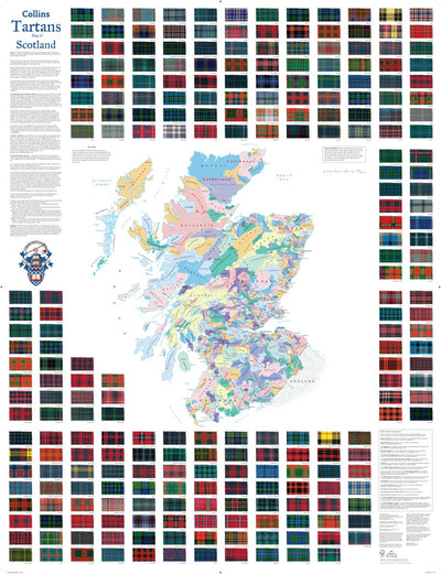 Collins Tartans Map of Scotland Preview 1