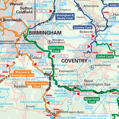 Collins Nicholson Waterways Map of Great Britain – Main Map Preview 2