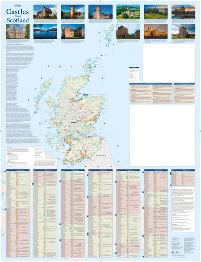 Collins Castles Map of Scotland – Main Map Preview 1