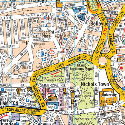 A-Z Southampton Street Map Preview 3