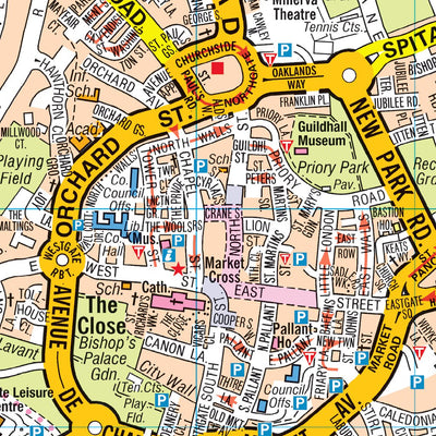 A-Z Chichester Street Map Preview 2