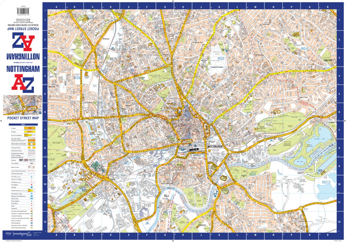 A-Z Nottingham Street Map by Geographers' A-Z Map Company | Avenza Maps