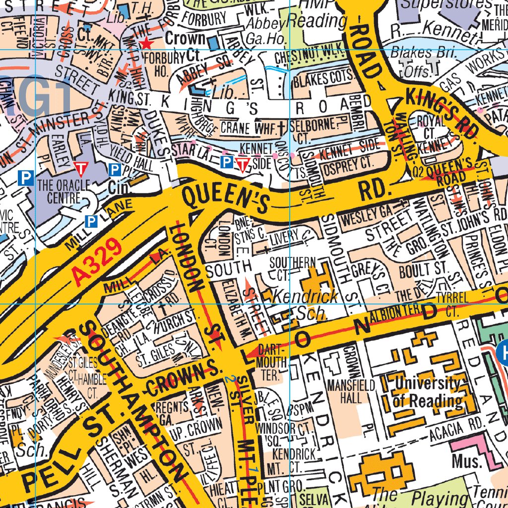 Read Map A-Z Reading Street Map by Geographers' A-Z Map Company | Avenza Maps