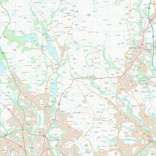 Bury District (B) (SD71) Map by UK Topographic Maps | Avenza Maps