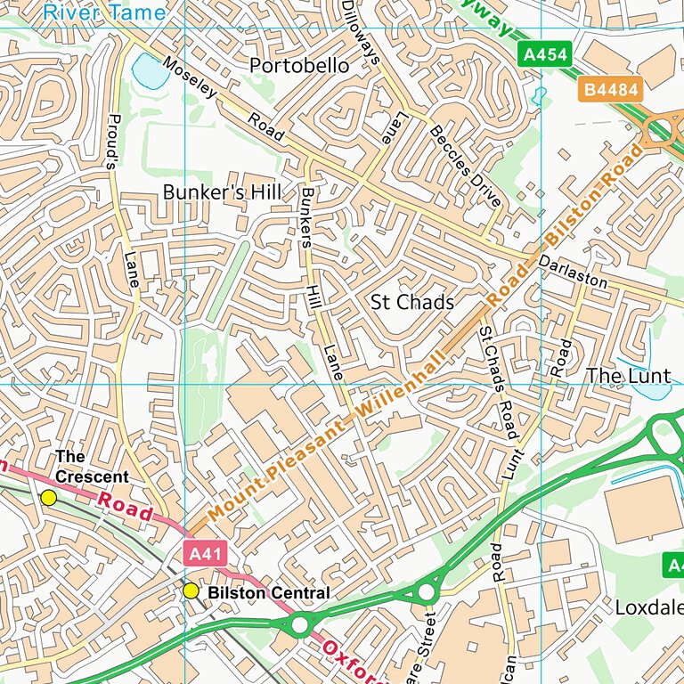 City of Wolverhampton District (B) (SO99) Map by UK Topographic Maps ...