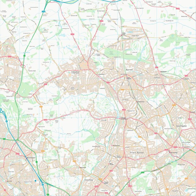 Barnet London Boro (TQ29) Map by UK Topographic Maps | Avenza Maps
