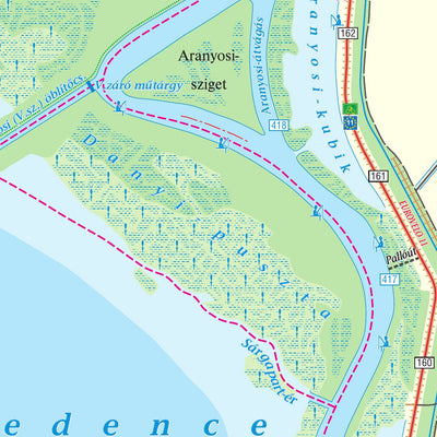 Tisza-tó turista-, biciklis-, vizisport-és horgász térkép, Tisza lake tourist, biking map; Preview 2