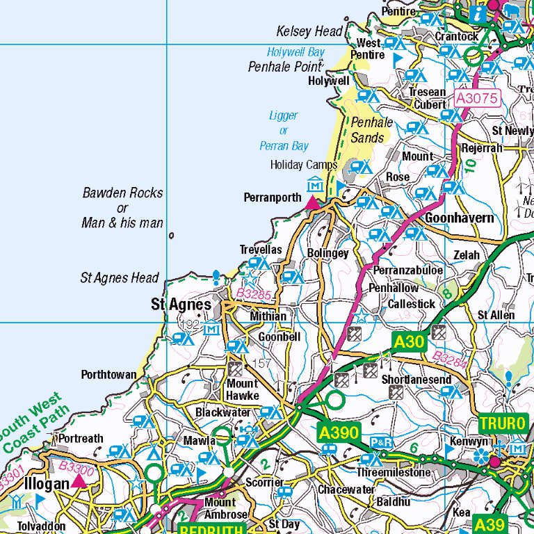 Cornwall (SW) Map by UK Topographic Maps | Avenza Maps