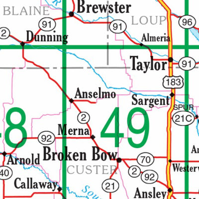 Nebraska Atlas & Gazetteer Overview Map Preview 2