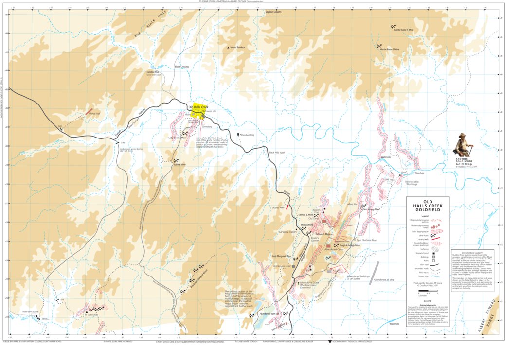 Old Halls Creek Goldfield Map by Doug Stone GOLD MAPS | Avenza Maps
