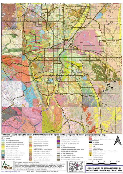 Detailed 2D Geologic Quadrangle Maps of Metro Denver (compiled) Preview 1