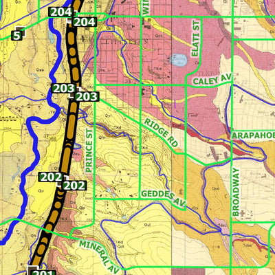 Detailed 2D Geologic Quadrangle Maps of Metro Denver (compiled) Preview 2